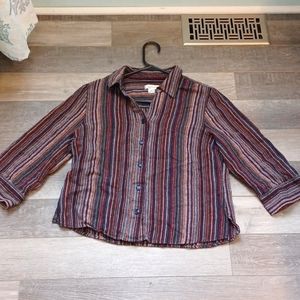 Vintage Christopher & Banks Hippie Pineapple Express button-up shirt